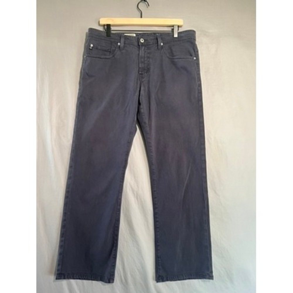 AG Adriano Goldschmied The Protege Straight Leg Navy Blue Pants 34x34 USA Made